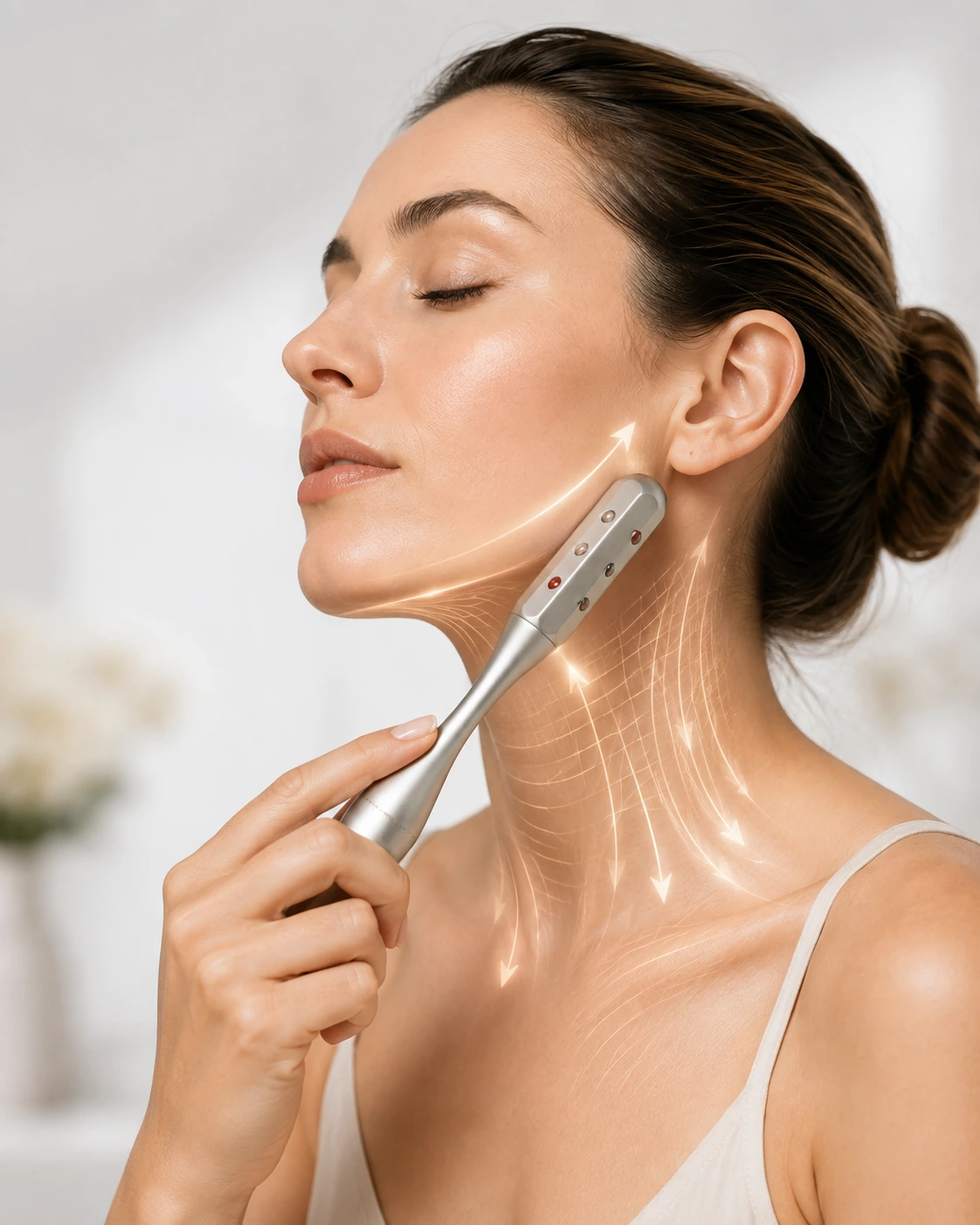 Face Ritual Tool used along the jaw and neck